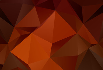 Dark Red vector gradient triangles texture.