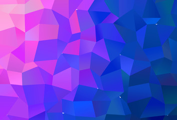 Obraz premium Dark Pink, Blue vector gradient triangles template.