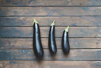 eggplant on black background