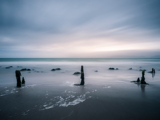 Fototapeta premium Beach at blue hour at Rossbeigh county kerry ireland