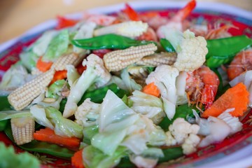 fresh salad on a plate