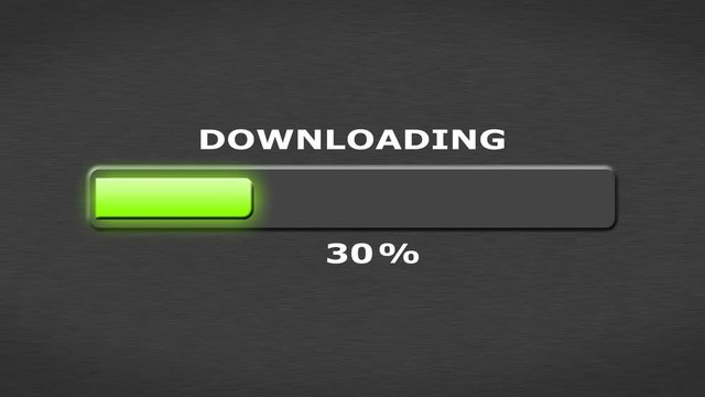 Video - Download Screen - Progress Bar - Percentage - Green