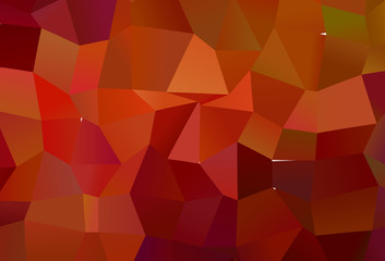 Dark Red vector triangle mosaic background.