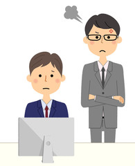 ビジネスシーン　上司と部下