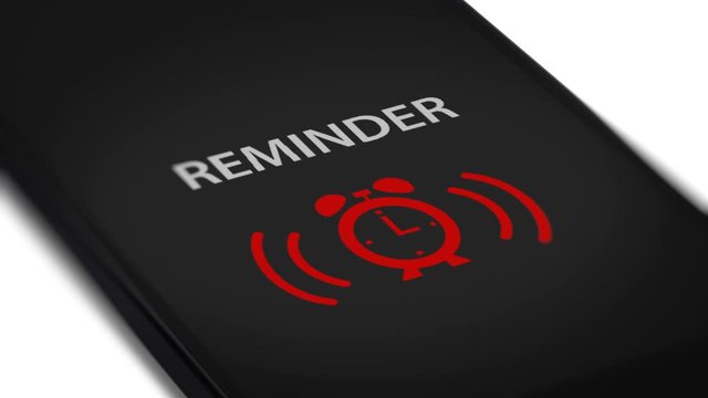 Appointment Reminders on Smart Phone Screen