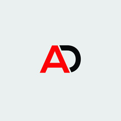 A and D letters logo icon vectors