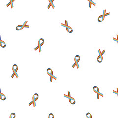 Seamless pattern of LGBT ribbons. Cute seamless pattern, illustration for fabric, card, web design, invitation, posters, wallpaper. Surface pattern design.