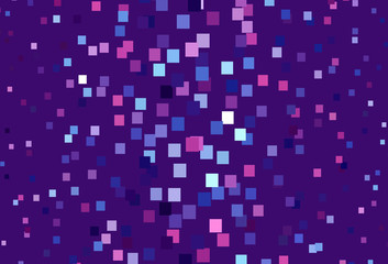 Light Pink, Blue vector background with rectangles.