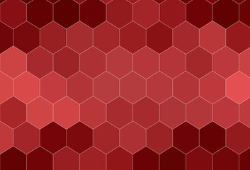 Fototapeta premium Light Red vector texture with colorful hexagons.