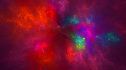 3D rendering abstract colorful fractal light background