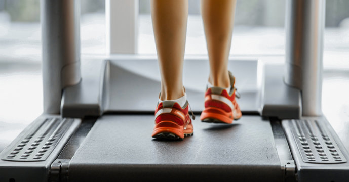 Digital composite of Highlighted foot bones of jogging woman
