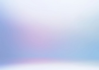 Frosty cool 3d background. Gentle blue pink gradient blurred wall and floor texture.  - obrazy, fototapety, plakaty