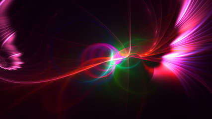 3D rendering abstract colorful fractal light background