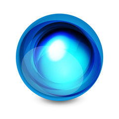 Abstract glass swirl spheres banner