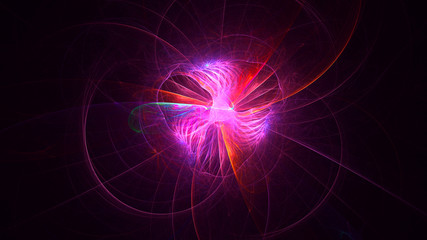 3D rendering abstract colorful fractal light background