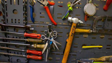 Hammer and Screwdriver Wall Tools