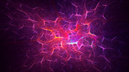 3D rendering abstract colorful fractal light background