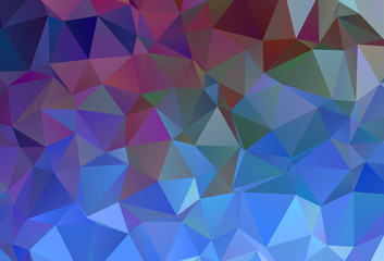 Dark Pink, Blue vector polygonal background.