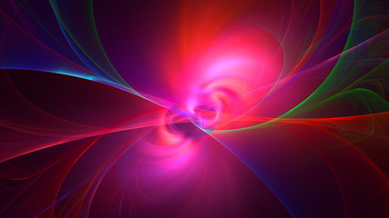 3D rendering abstract colorful fractal light background