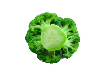Fototapeta na wymiar fresh broccoli isolated on white background clipping path