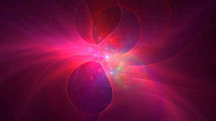 3D rendering abstract colorful fractal light background