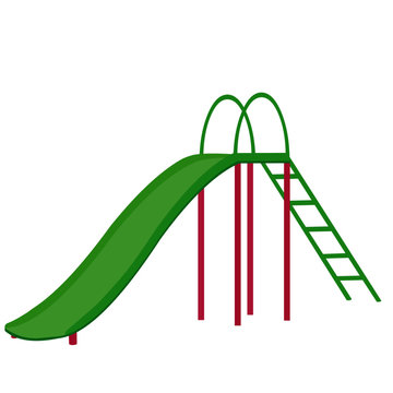 Green Slide - Cartoon Vector Image