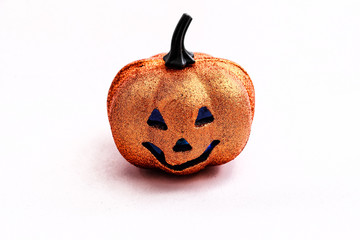 A plastic orange pumpkin