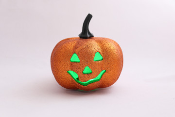 A plastic orange pumpkin