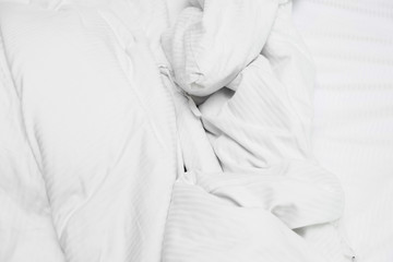 Obraz premium White delicate soft background of fabric or bedding sheet