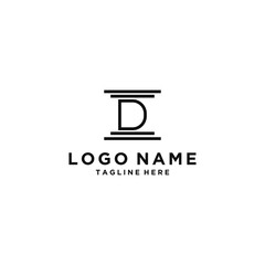 logo design inspiration for companies from the initial letters of the D logo icon. -Vector