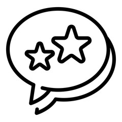 Loyalty chat icon. Outline loyalty chat vector icon for web design isolated on white background