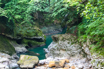 Martvili canyon in Georgia