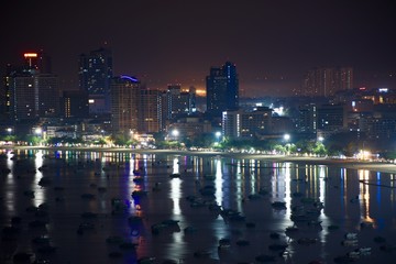 Fototapeta na wymiar singapore skyline at night