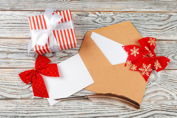 Fototapeta premium To do list for new year, christmas concept writing on wooden background