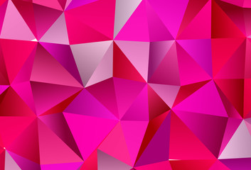 Obraz premium Light Pink vector template with crystals, triangles.