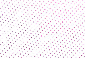 Light Pink vector pattern with ABC symbols.