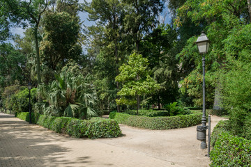 Valencia, Spain-07/15/2019:Ayora Garden, Jardin de Ayora. A private garden from the 19th century. Built by an aristocratic Valencian family.