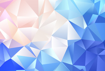 Obraz premium Light Pink, Blue vector pattern with polygonal style.
