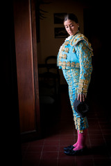 Room prepared to dress torero before you go to Bullring, taken in Seville, Spain