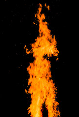 Art of flame on black background.