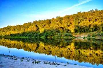 reflection in the river
