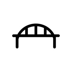 Black Bridge Icon vector illustration