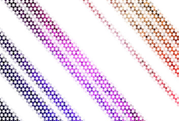 Light Green vector pattern with colorful hexagons.