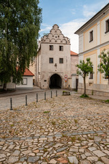 Street view at the city of Trebon in Southern Bohemia, CZ