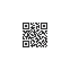 Sample QR code. Vector icon template