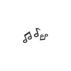 Music note. Vector icon template