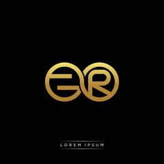 ZR initial letter linked circle capital monogram logo modern template silver color version