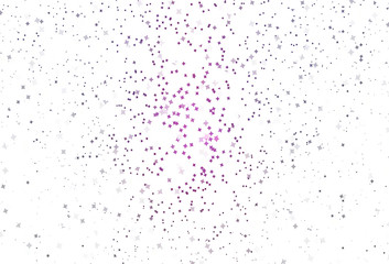 Light Pink vector pattern with christmas stars.