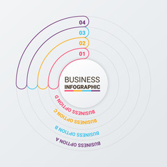 Fototapeta premium Unique Business Infographics options. Vector infographic element. - Vector