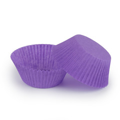 Muffin paper molds violet.